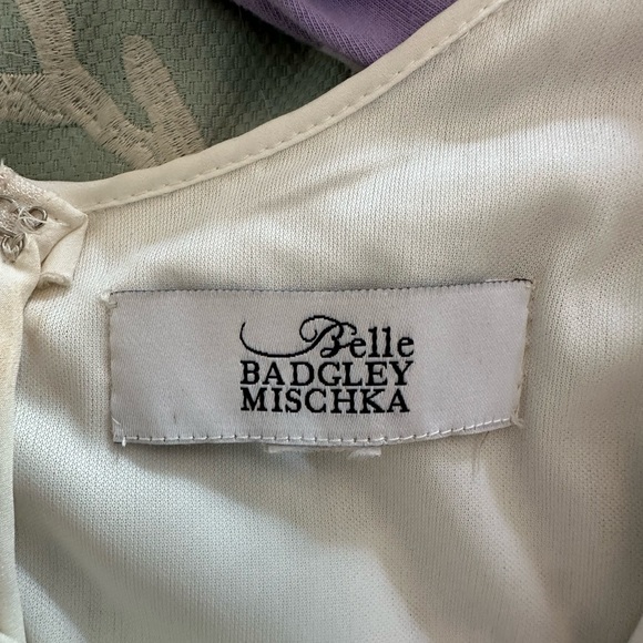 BADGLEY MISCHKA by Belle Silver, Pink, White and Hold Sequined Mini Dress. Sz14 - Picture 3 of 5